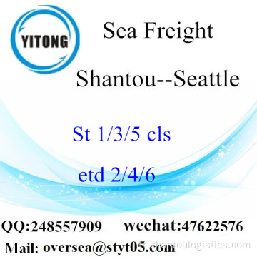 Consolidation LCL de Shantou Port à Seattle